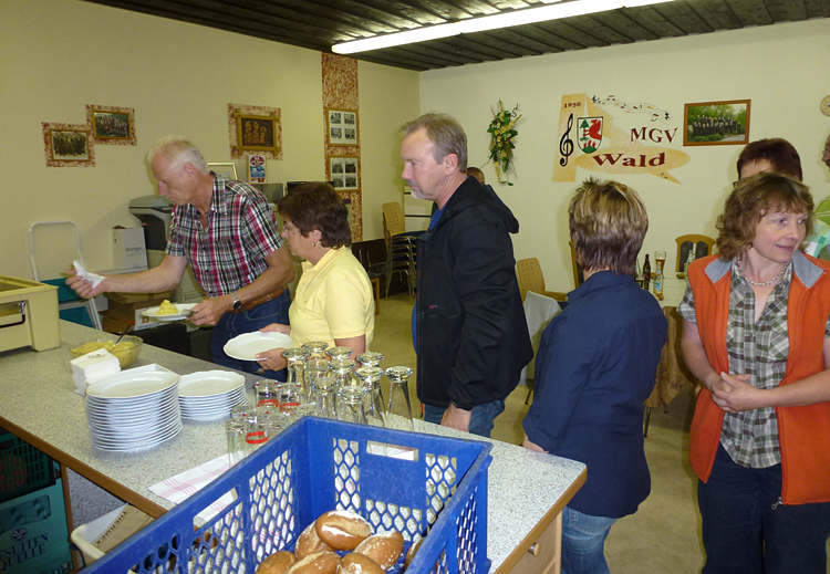 Helferessen anl. des Benefizkonzerts in Wald