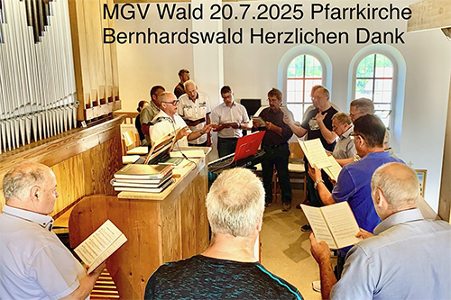 MGV Wald umrahmt Gottesdienst in Bernhardswald